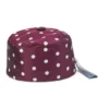 Wine Polka Dot Silk Smoking Hat