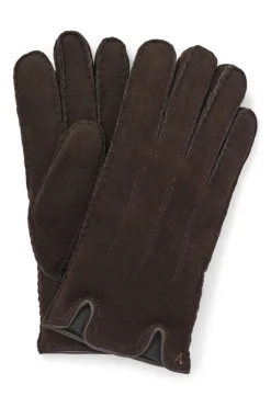 Dark Brown Shearling Gloves