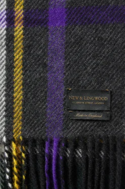 Charcoal Check Wide Cashmere Scarf -Fashion-New and Lingwood 3122527 checkcashmerevintagewidescarf charcoal 3