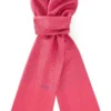 Pink Polka Dot Printed Silk Scarf
