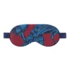 Red & Blue Peacock Silk Eye Mask