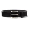 Black Square Buckle Leather Belt