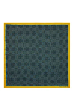 Blue Mini Flowers Silk Pocket Square