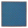 Brown & Blue Large Spot Silk Pocket Square