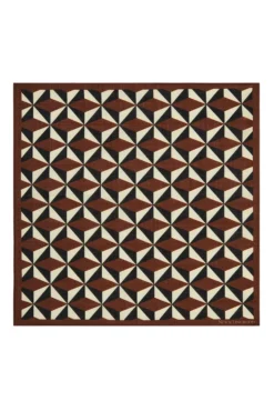 Brown Mosaic Wool Pocket Square