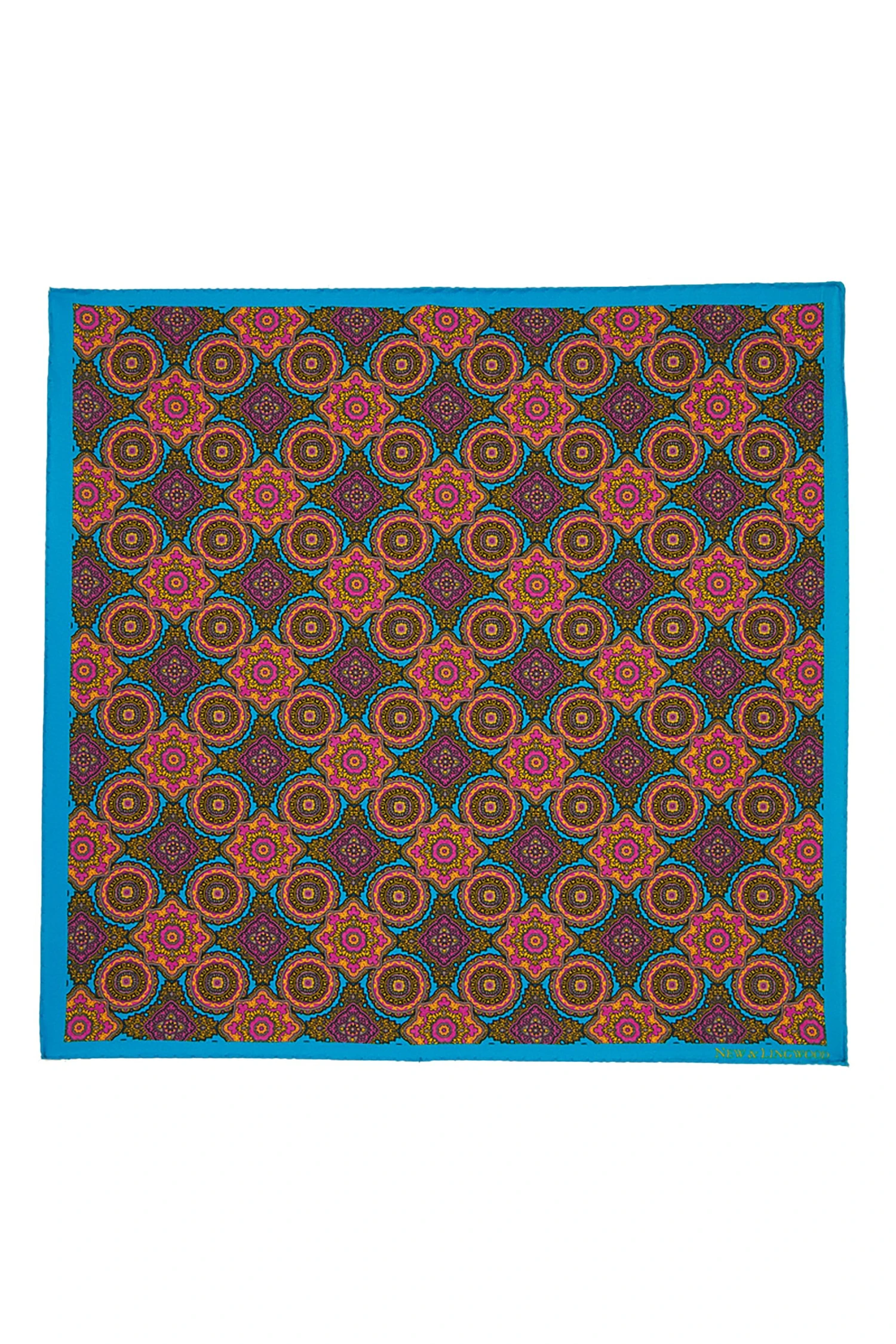 Teal Engineered Silk Pocket Square 1 Teal Engineered Silk Pocket Square