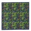 Navy Bird Garden Silk Pocket Square