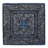 Navy Langley Paisley Silk Pocket Square
