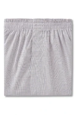 Blue & Yellow Check Cotton Boxer Shorts