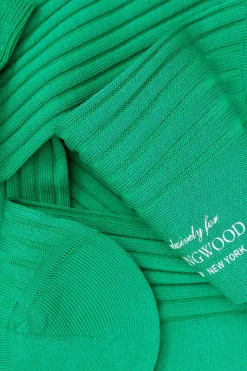 Emerald Mid Calf Cotton Socks -Fashion-New and Lingwood 3615021 cottn emerld 2