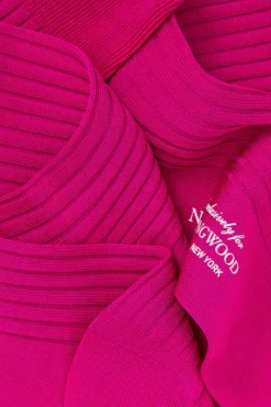 Fuschia Mid Calf Cotton Socks -Fashion-New and Lingwood 3615021 cottn fuscha 2