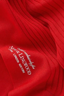 Scarlet Long Cotton Socks -Fashion-New and Lingwood 3615021 scarlet b 1