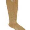 Light Khaki Long Cotton Socks