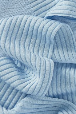 Sky Long Cotton Socks -Fashion-New and Lingwood 3615024 long mercerised cotton ribbed socks sky 2