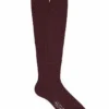 Maroon Long Lightweight Wool Socks