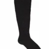 Black Long Lightweight Wool Socks