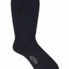 Navy Mid Calf Lightweight Wool Socks
