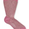 Cream Stripe Mid Calf Cotton Socks