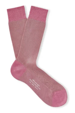 Cream Stripe Mid Calf Cotton Socks