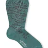 Turquoise Literary Mid Calf Cotton Socks