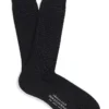 Black Mid Calf Midweight Wool Socks