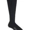Black Long Midweight Wool Socks