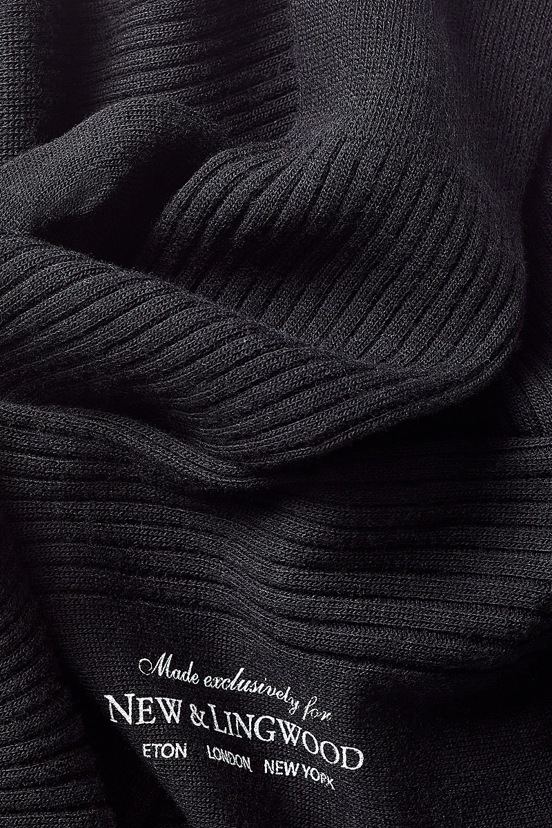 Black Long Midweight Wool Socks 2 Black Long Midweight Wool Socks - Image 2