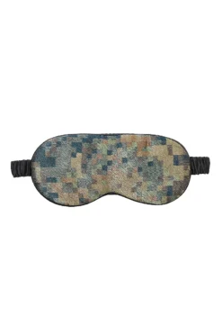 Pixelated Camo Silk Eye Mask