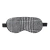 Black & White Prince Of Wales Silk Eye Mask