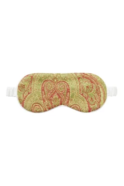 Green & Red Ottoman Paisley Cotton Eye Mask