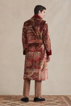 Mennagio Lined Velvet Dressing Gown -Fashion-New and Lingwood 402274 4 scaled