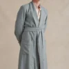 Teal Unlined Brushed Cotton Dressing Gown