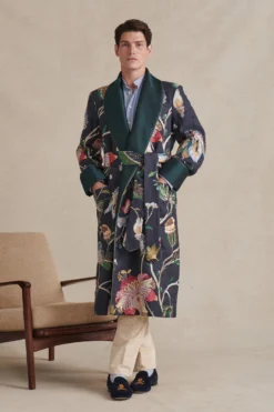 Front Page 30 Embroidered Floral Lined Dressing Gown