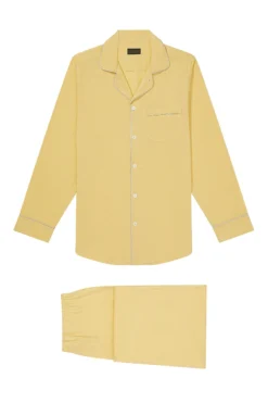 Yellow Brushed Cotton Pyjama Set -Fashion-New and Lingwood 4522620 brushed cotton pyjama set yellow a