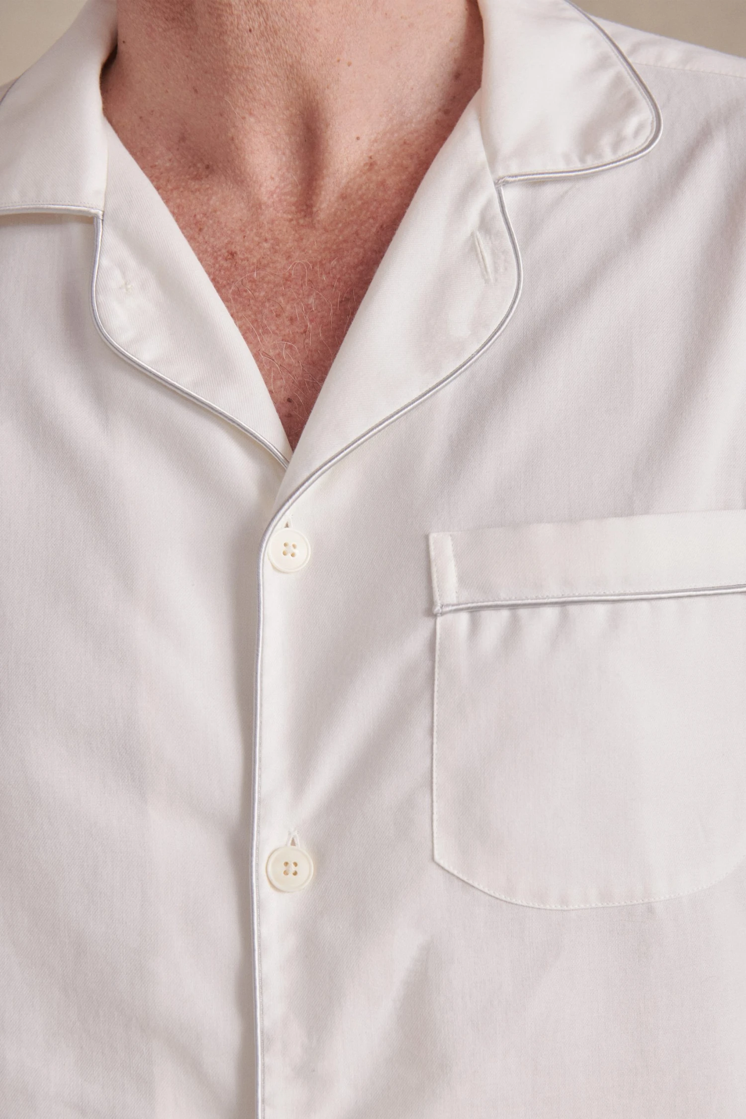 White Brushed Cotton Pyjama Set - Image 2