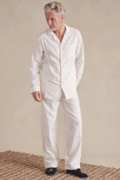 White Brushed Cotton Pyjama Set