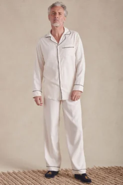 Ivory Sandwash Silk Pyjama Set