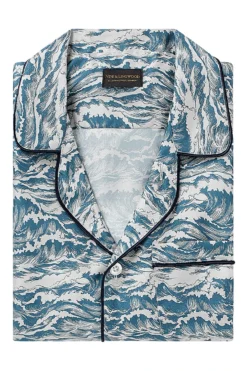 Seaside Printed Silk Pyjama Set