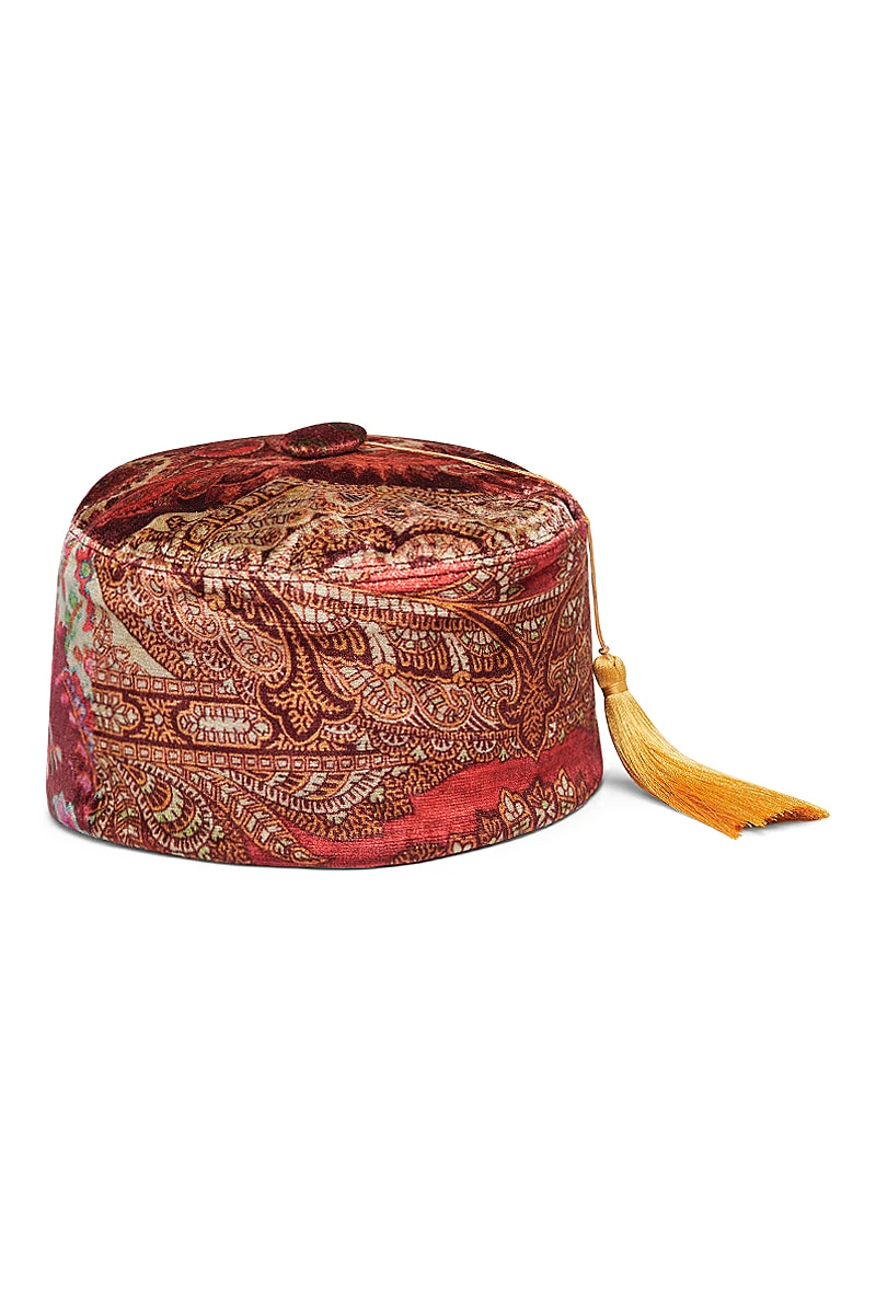Mennagio Velvet Smoking Hat 1 Mennagio Velvet Smoking Hat