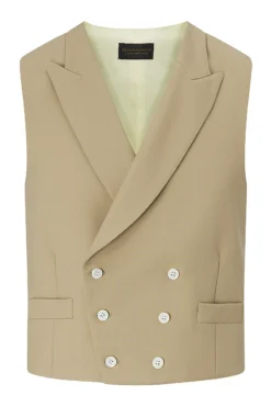 Buff Double-Breasted Morning Waistcoat