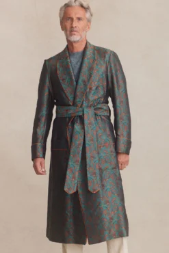 Bellagio Paisley Unlined Silk Dressing Gown
