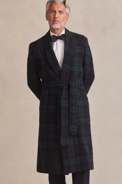 Black Watch Unlined Cashmere Dressing Gown