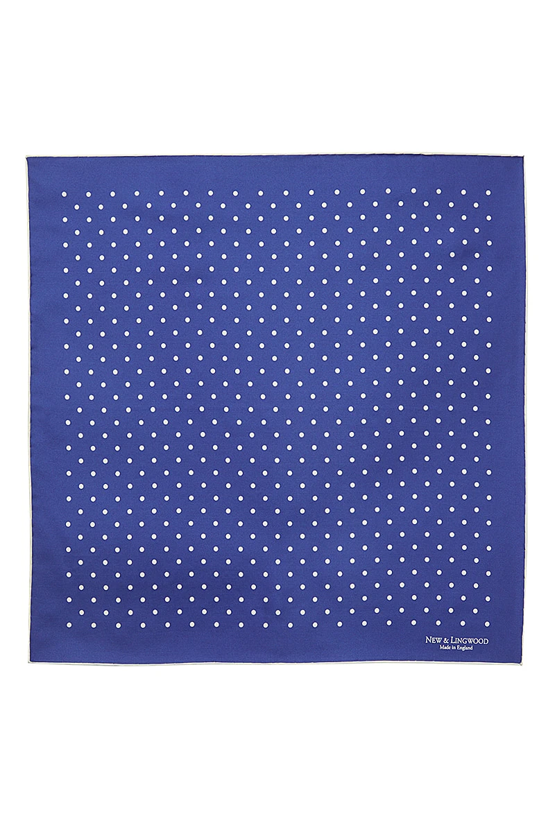 Blue Polka Dot Pocket Square 1 Blue Polka Dot Pocket Square