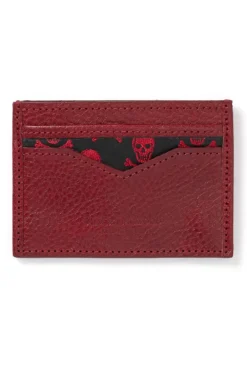 Burgundy Leather Credit Card Holder
