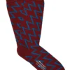 Burgundy & Teal Gunner Cotton Sock