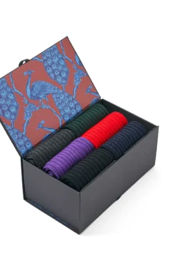 Business Mid Calf Cotton 6 Sock Gift Box