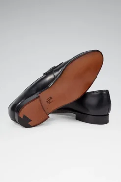 Black Calf Leather Butterfly Loafers -Fashion-New and Lingwood butterfly loafer blkclf 2 1