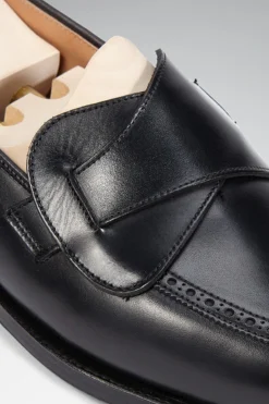 Black Calf Leather Butterfly Loafers -Fashion-New and Lingwood butterfly loafer blkclf 3 1