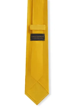 Gold Classic Satin Silk Tie -Fashion-New and Lingwood classic satin tie gold classic satin tie 3