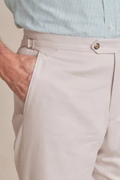 Stone Flat Front Cotton Chinos 8 Stone Flat Front Cotton Chinos -Fashion-New and Lingwood cotton stretch chino beige 2